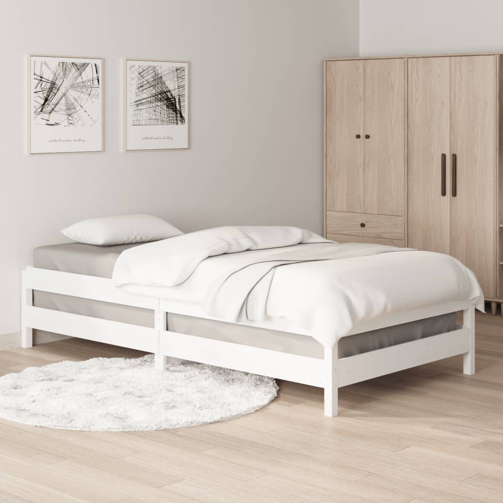 Stack Bed Without Mattress Single Solid Wood Pine