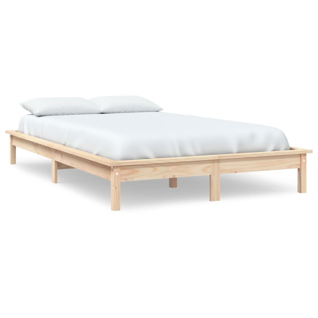 Bed Frame 120x200 cm Solid Wood Pine - Massive Discounts