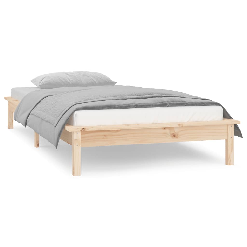 Led Bed Frame Without Mattress Solid Wood