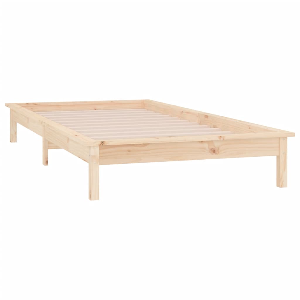 Led Bed Frame Without Mattress Solid Wood