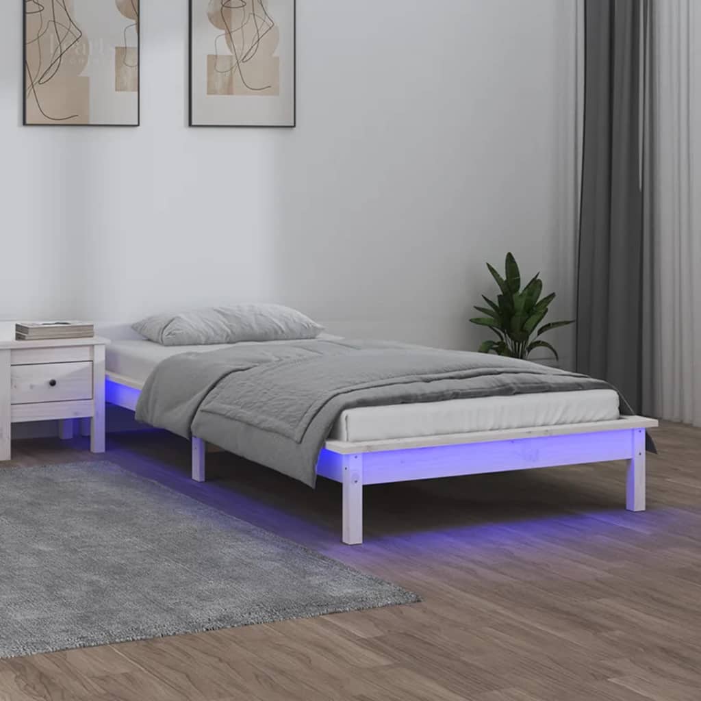 Led Bed Frame Without Mattress Solid Wood