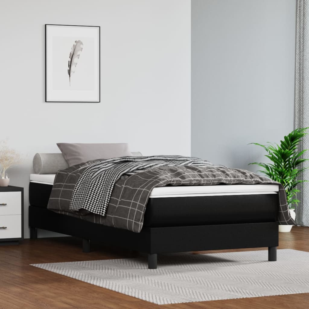 Box Spring Bed Frame Double Faux Leather (Uk/Ie/Fi/No Only)