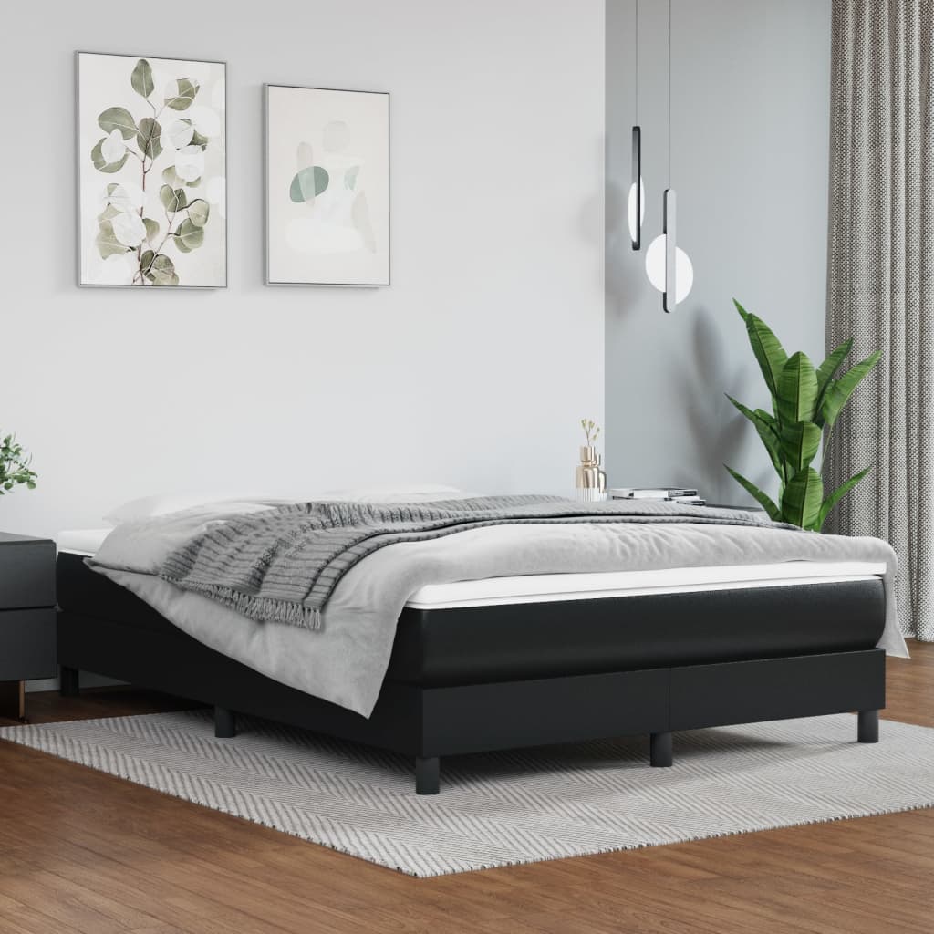 Box Spring Bed Frame Double Faux Leather (Uk/Ie/Fi/No Only)