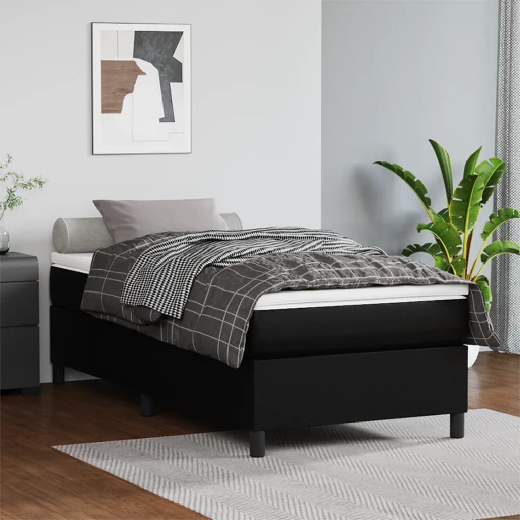 Box Spring Bed Frame Double Faux Leather (Uk/Ie/Fi/No Only)