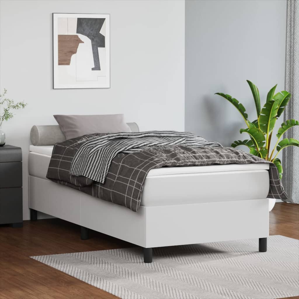 Box Spring Bed Frame Double Faux Leather (Uk/Ie/Fi/No Only)