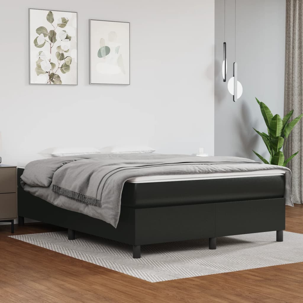 Box Spring Bed Frame Double Faux Leather (Uk/Ie/Fi/No Only)