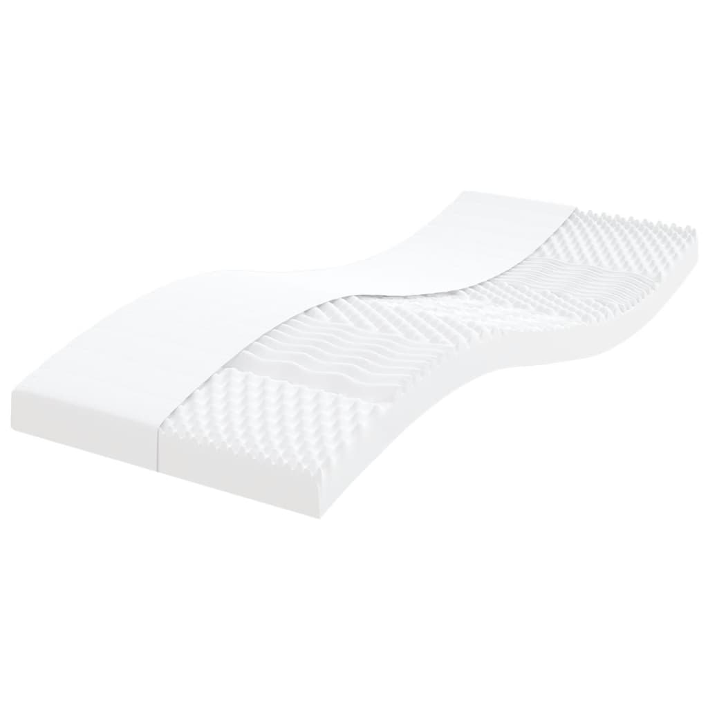 Foam Mattress White 90X190 Cm 7-Zone Hardness 20 Ild