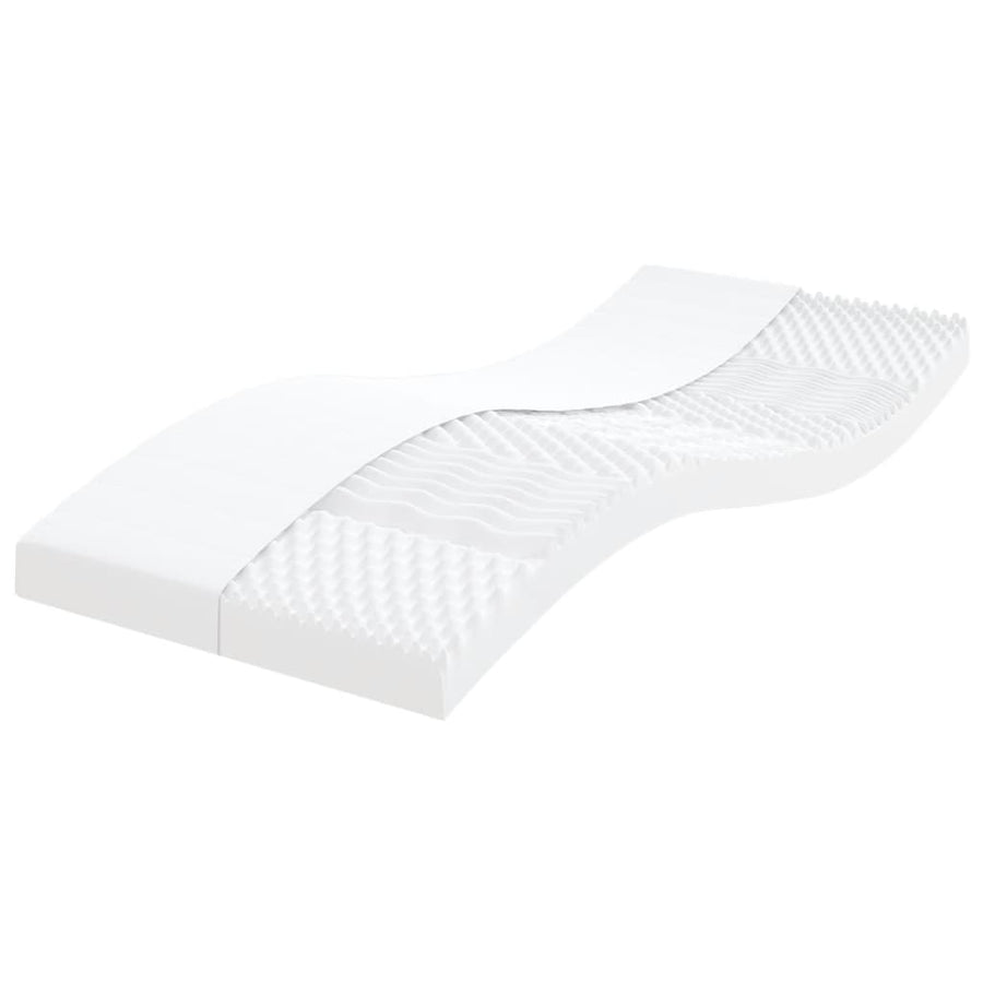Foam Mattress White 90X190 Cm 7-Zone Hardness 20 Ild