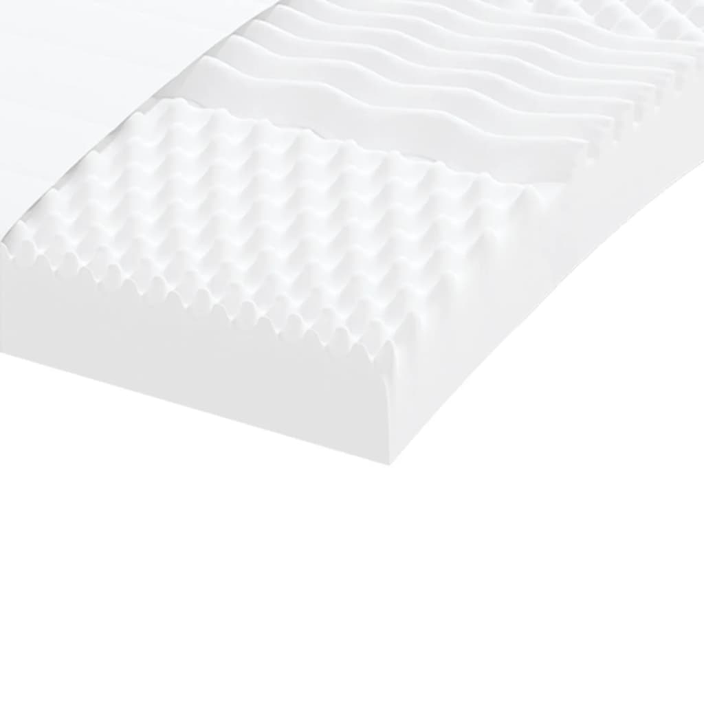 Foam Mattress White 90X190 Cm 7-Zone Hardness 20 Ild