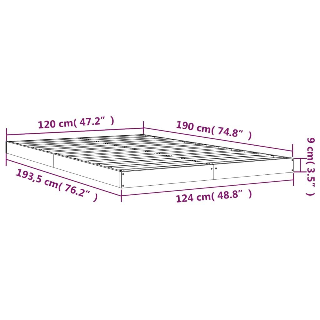 Bed Frame 120x190 cm Small Double Wood Pine - Massive Discounts
