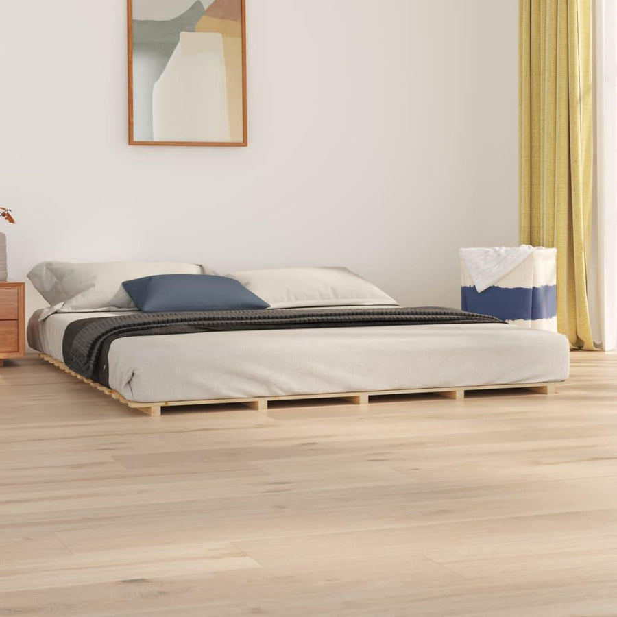 Bed Frame 180x200 cm Super King Solid Wood Pine - Massive Discounts