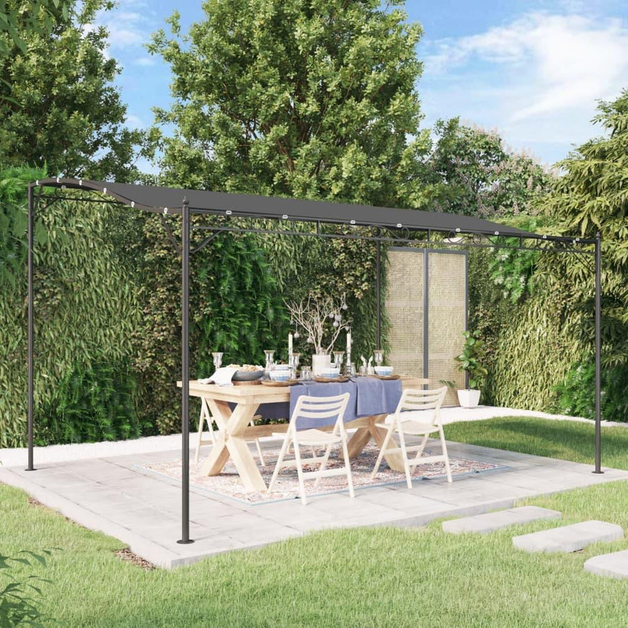 Canopy Anthracite 4x3 m 180 g/m² Fabric and Steel - Massive Discounts