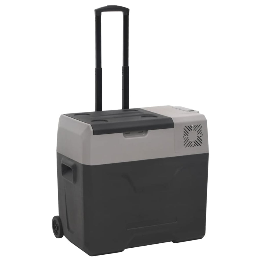 Cool Box with Wheel and Handle Black&Grey 30 L Polypropylene