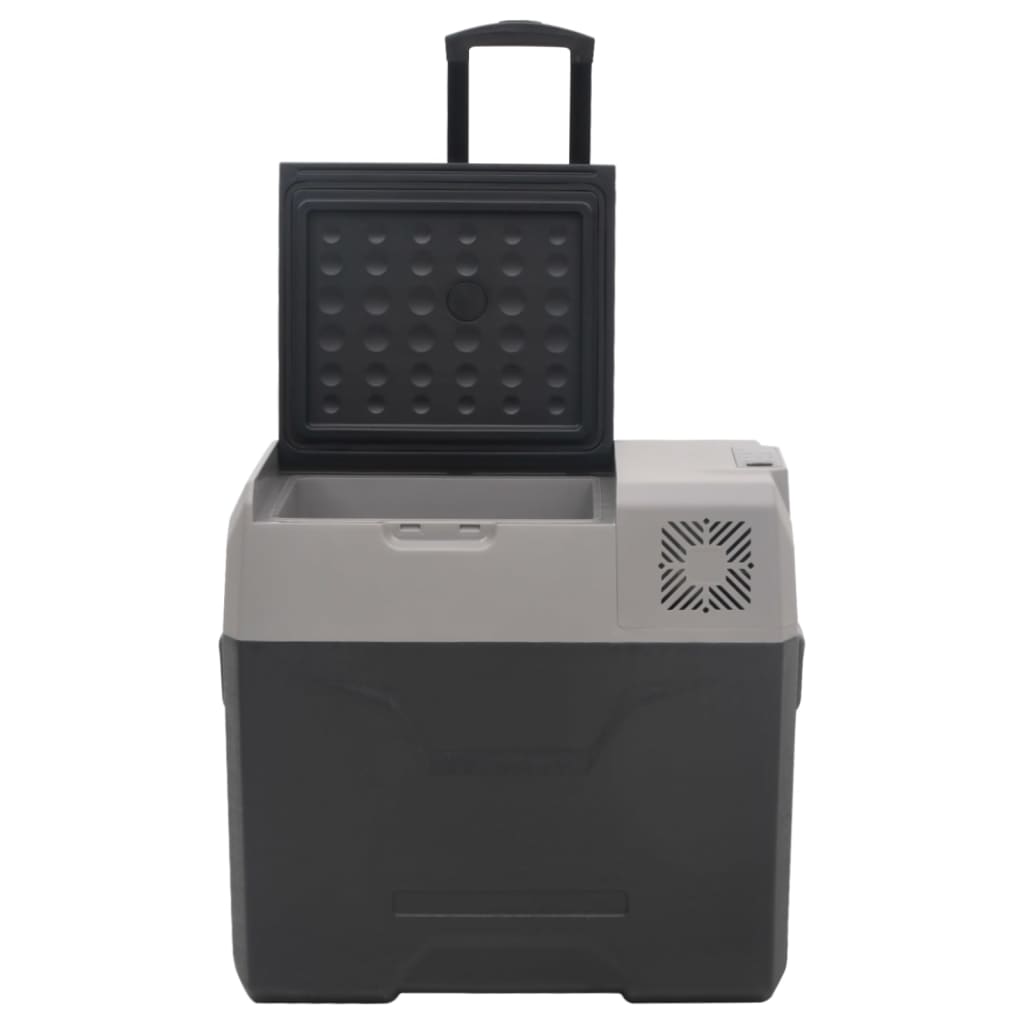 Cool Box with Wheel and Handle Black&Grey 40 L Polypropylene