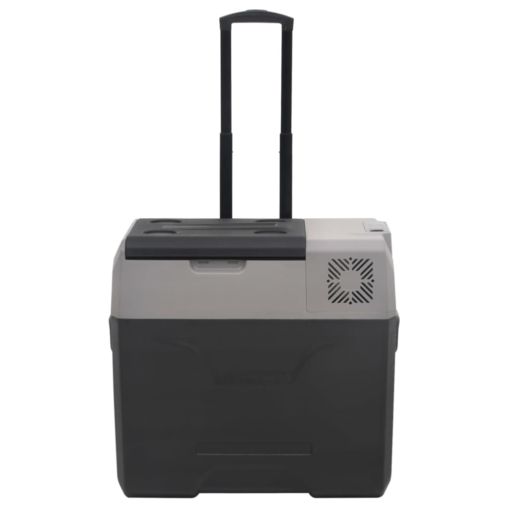 Cool Box with Wheel and Handle Black&Grey 40 L Polypropylene