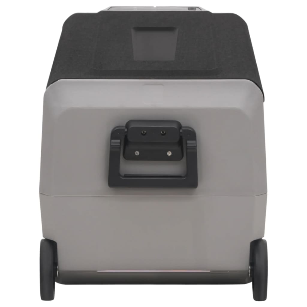 Cool Box with Wheel and Adapter Black & Grey 36 L PP & PE