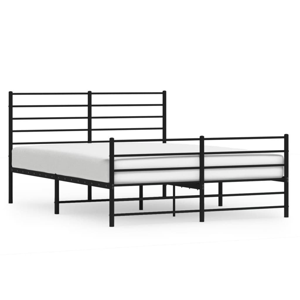 Metal Bed Frame Without Mattress With Footboard 120X190Cm