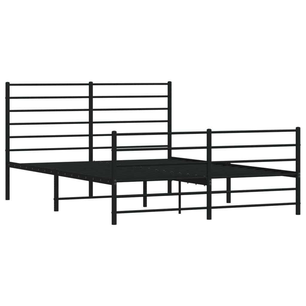 Metal Bed Frame Without Mattress With Footboard 120X190Cm