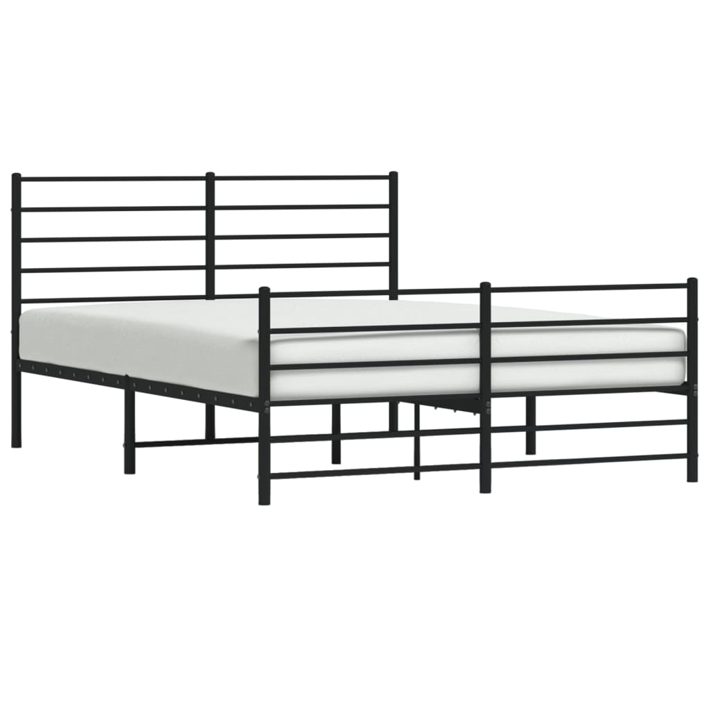 Metal Bed Frame Without Mattress With Footboard 120X190Cm