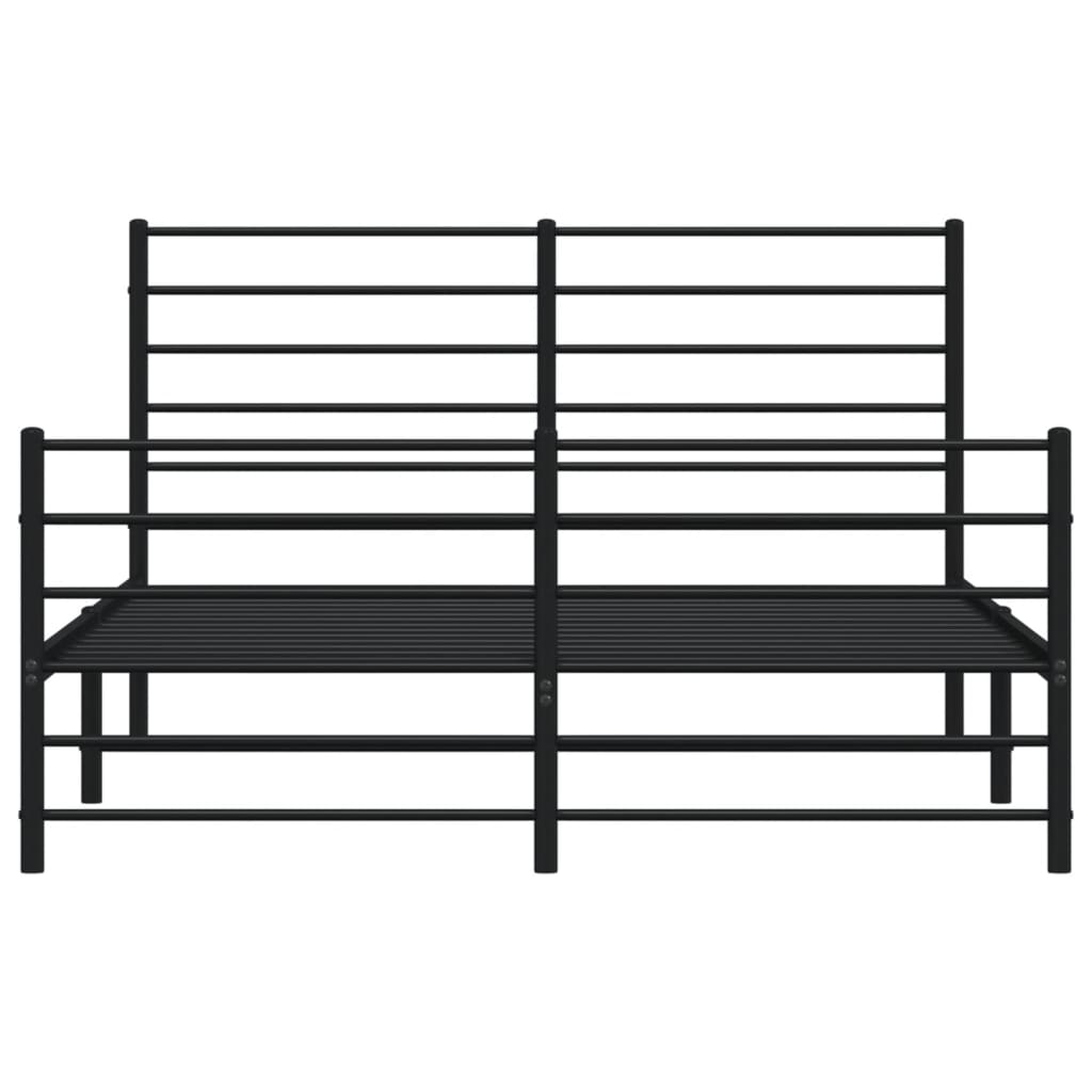 Metal Bed Frame Without Mattress With Footboard 120X190Cm