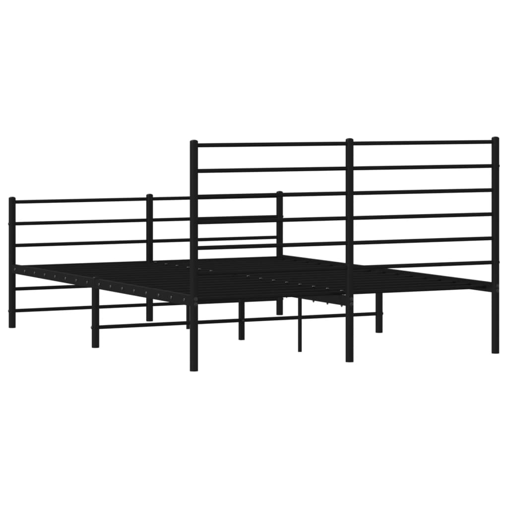 Metal Bed Frame Without Mattress With Footboard 120X190Cm