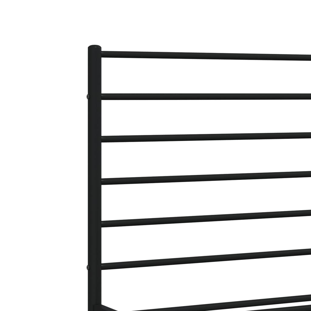 Metal Bed Frame Without Mattress With Footboard 120X190Cm