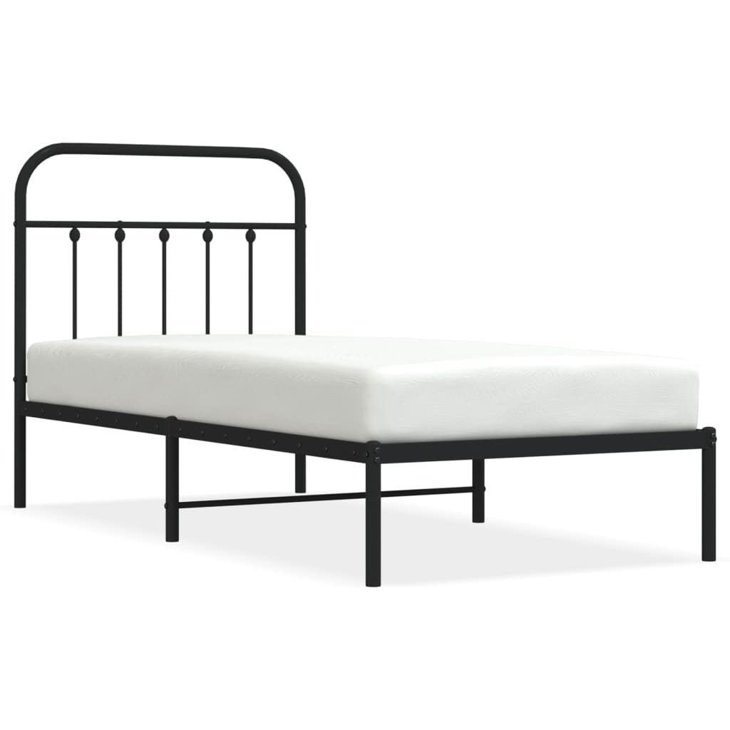 Metal Bed Frame Without Mattress 90X190Cm
