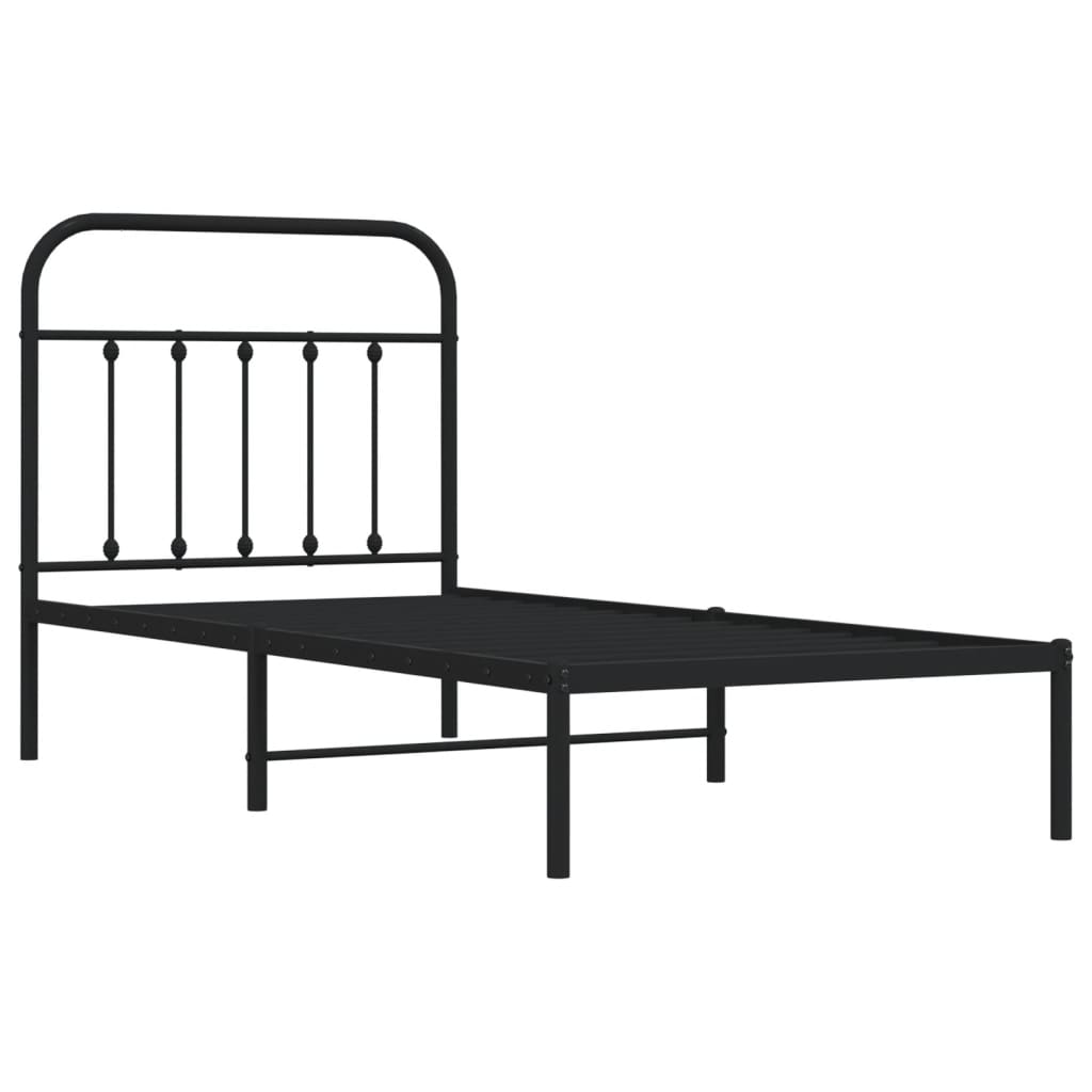 Metal Bed Frame Without Mattress 90X190Cm