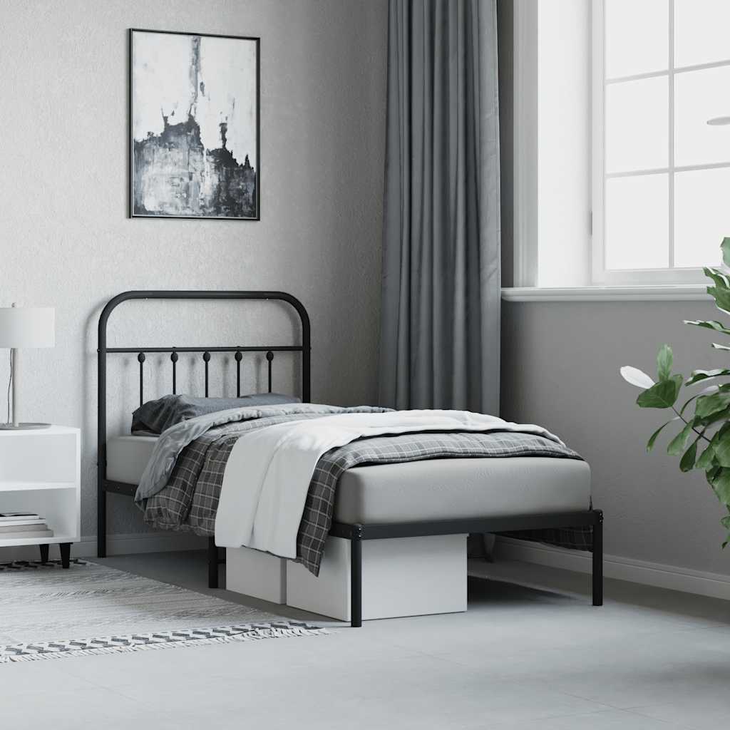 Metal Bed Frame Without Mattress 90X190Cm