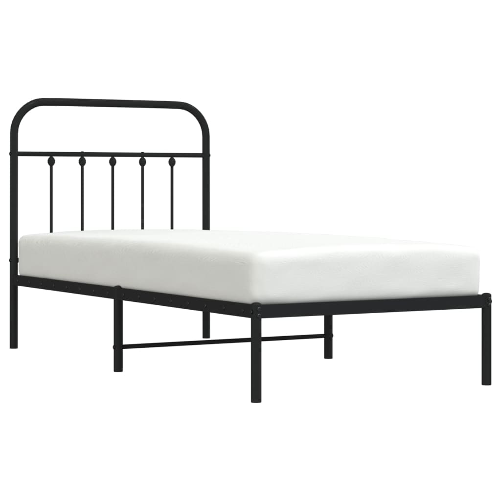 Metal Bed Frame Without Mattress 90X190Cm