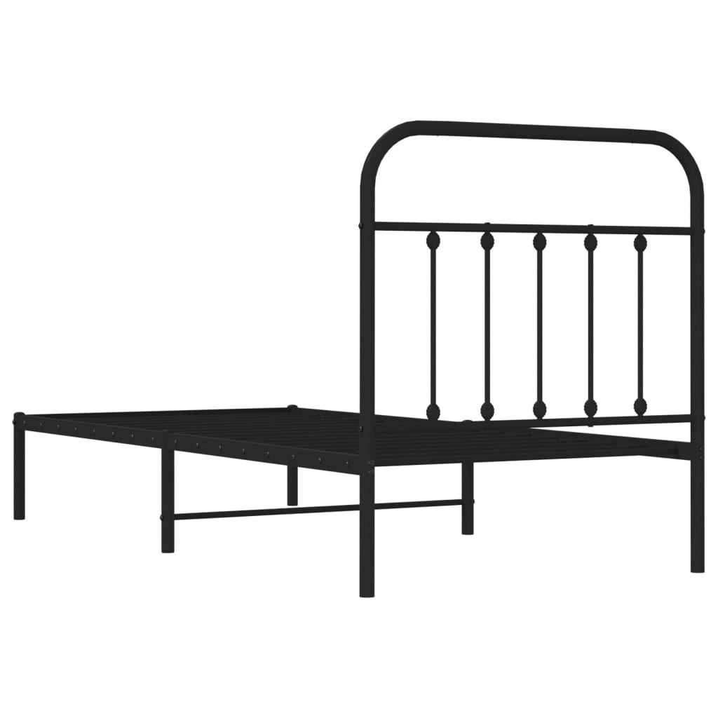 Metal Bed Frame Without Mattress 90X190Cm