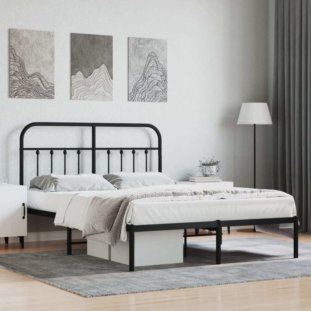 Metal Bed Frame Without Mattress 90X190Cm