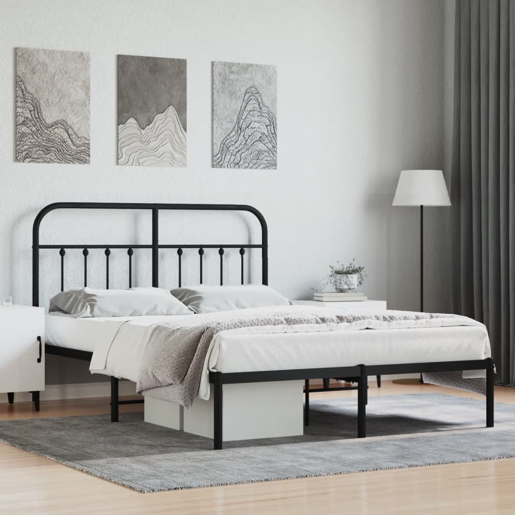 Metal Bed Frame Without Mattress 90X190Cm