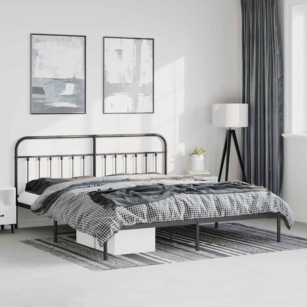 Metal Bed Frame Without Mattress 90X190Cm