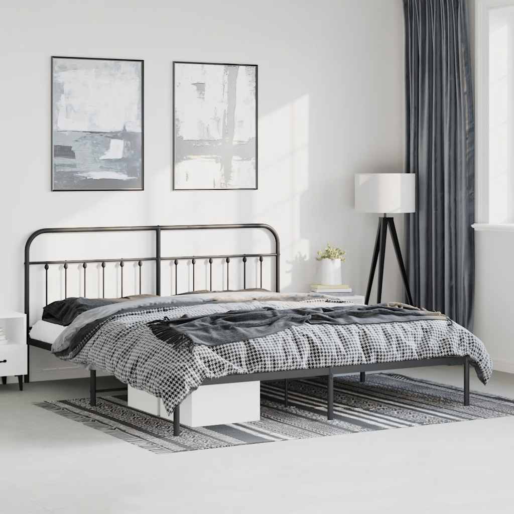 Metal Bed Frame Without Mattress 90X190Cm