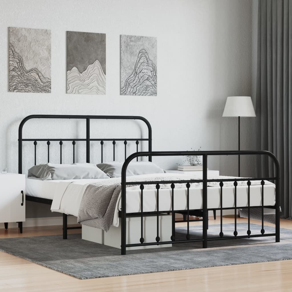 Metal Bed Frame Without Mattress 90X190Cm