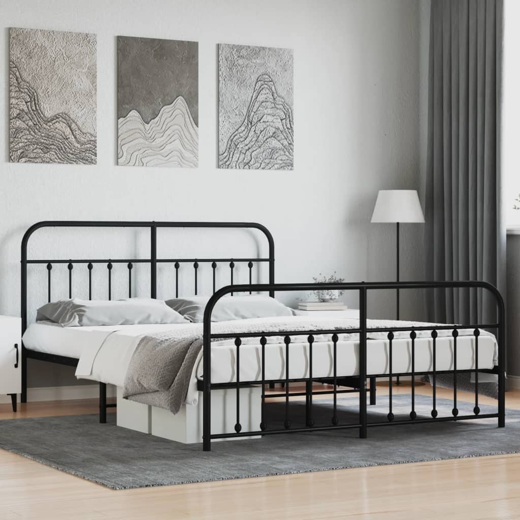 Metal Bed Frame Without Mattress 90X190Cm