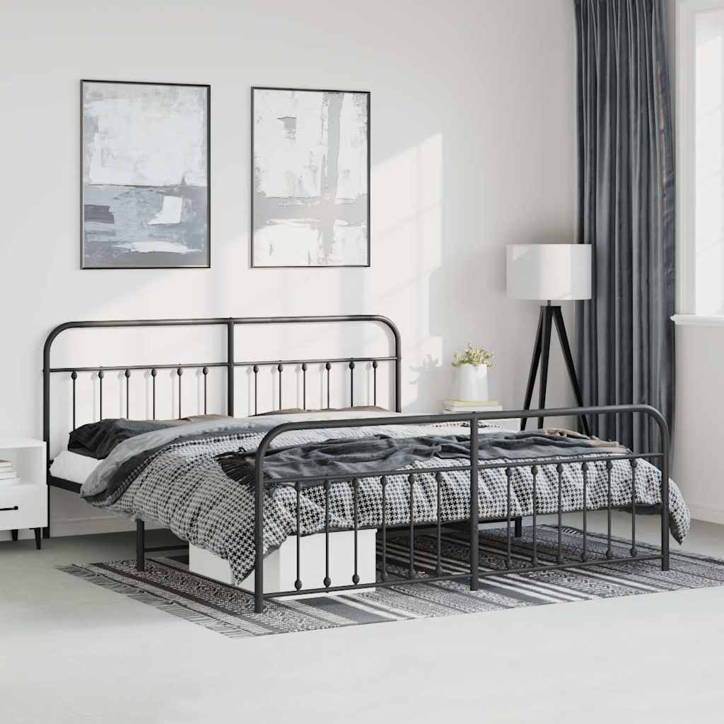 Metal Bed Frame Without Mattress 90X190Cm