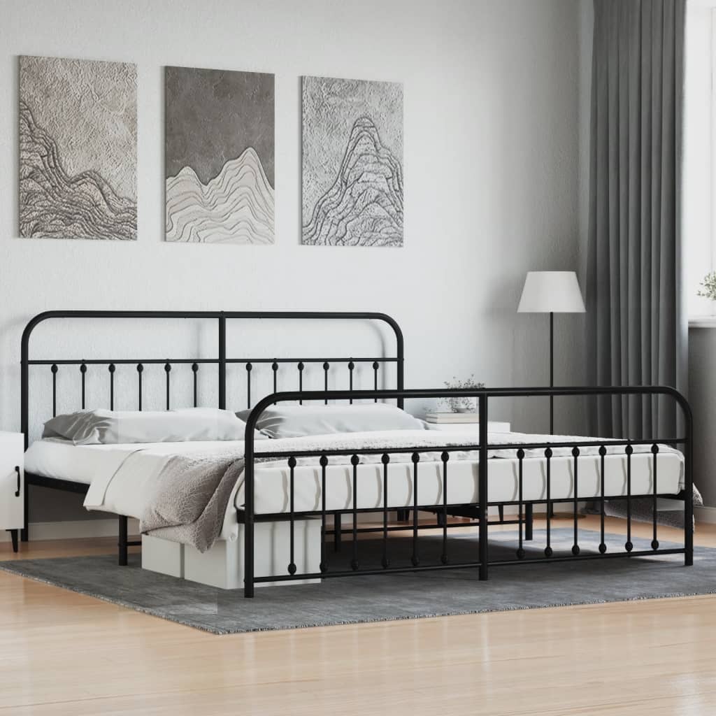 Metal Bed Frame Without Mattress 90X190Cm