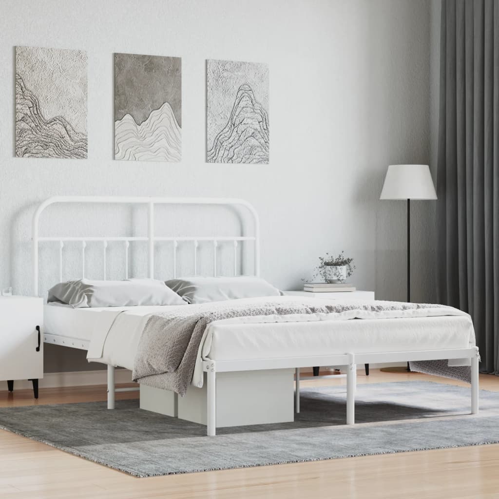 Metal Bed Frame Without Mattress 90X190Cm