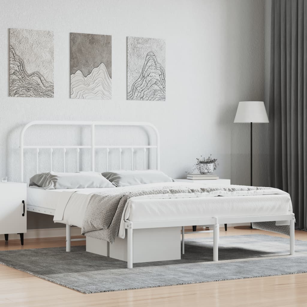 Metal Bed Frame Without Mattress 90X190Cm