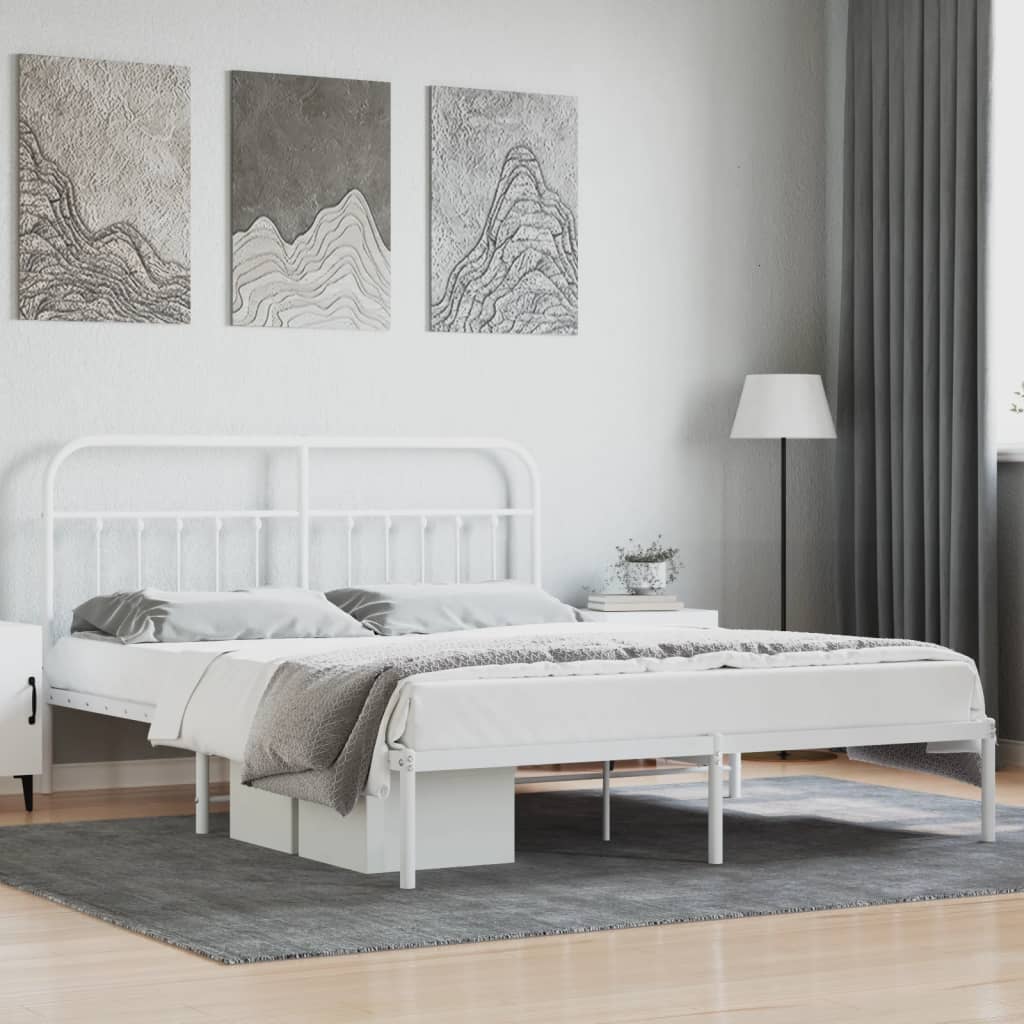 Metal Bed Frame Without Mattress 90X190Cm