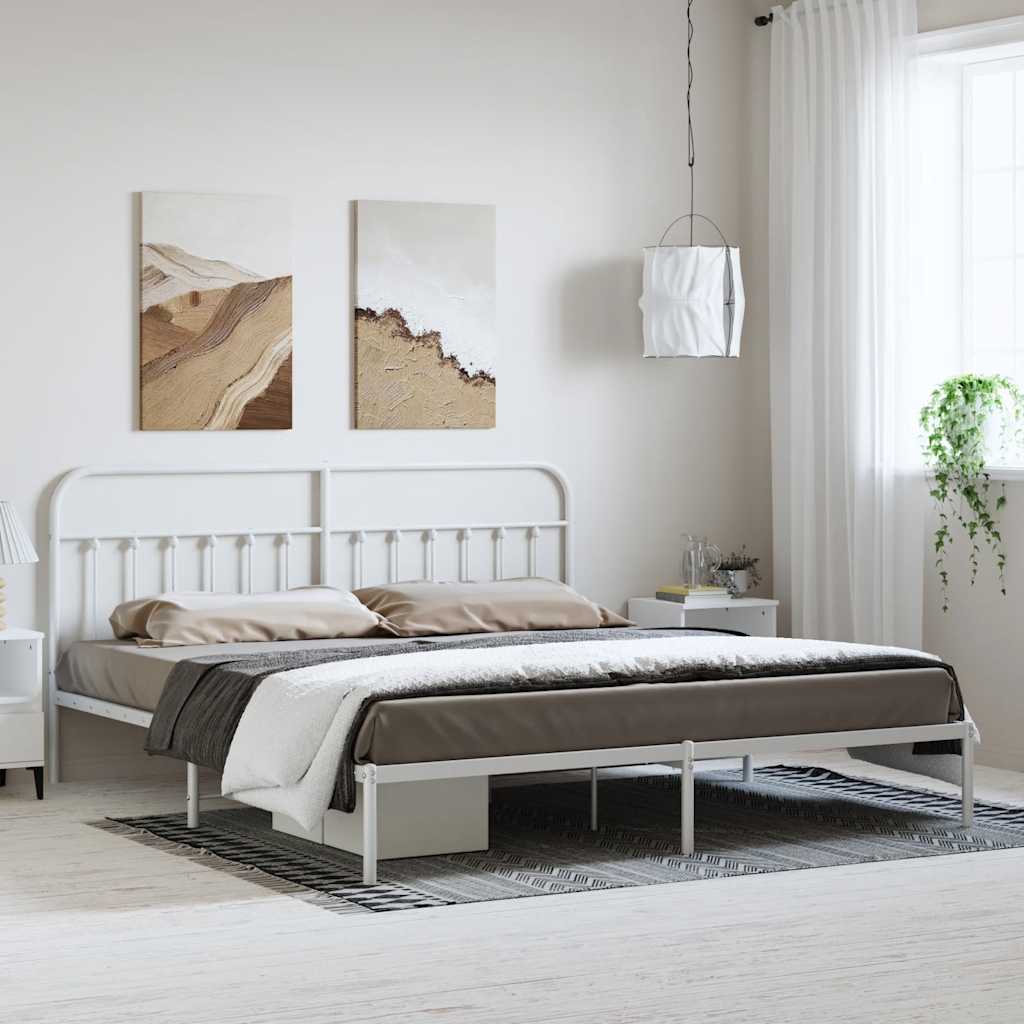 Metal Bed Frame Without Mattress 90X190Cm