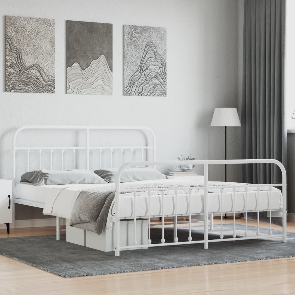 Metal Bed Frame Without Mattress 90X190Cm