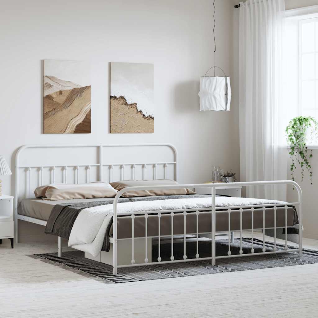 Metal Bed Frame Without Mattress 90X190Cm