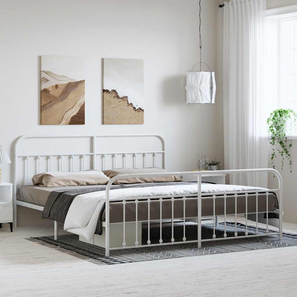 Metal Bed Frame Without Mattress 90X190Cm