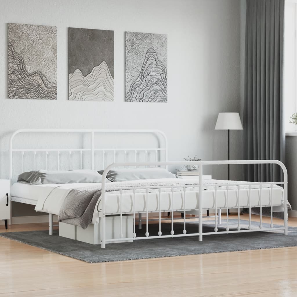 Metal Bed Frame Without Mattress 90X190Cm