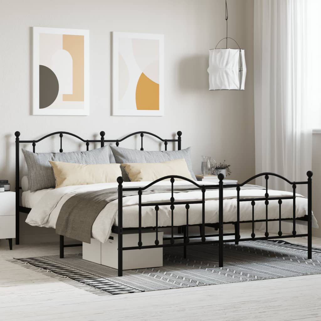 Metal Bed Frame Without Mattress 200X200Cm