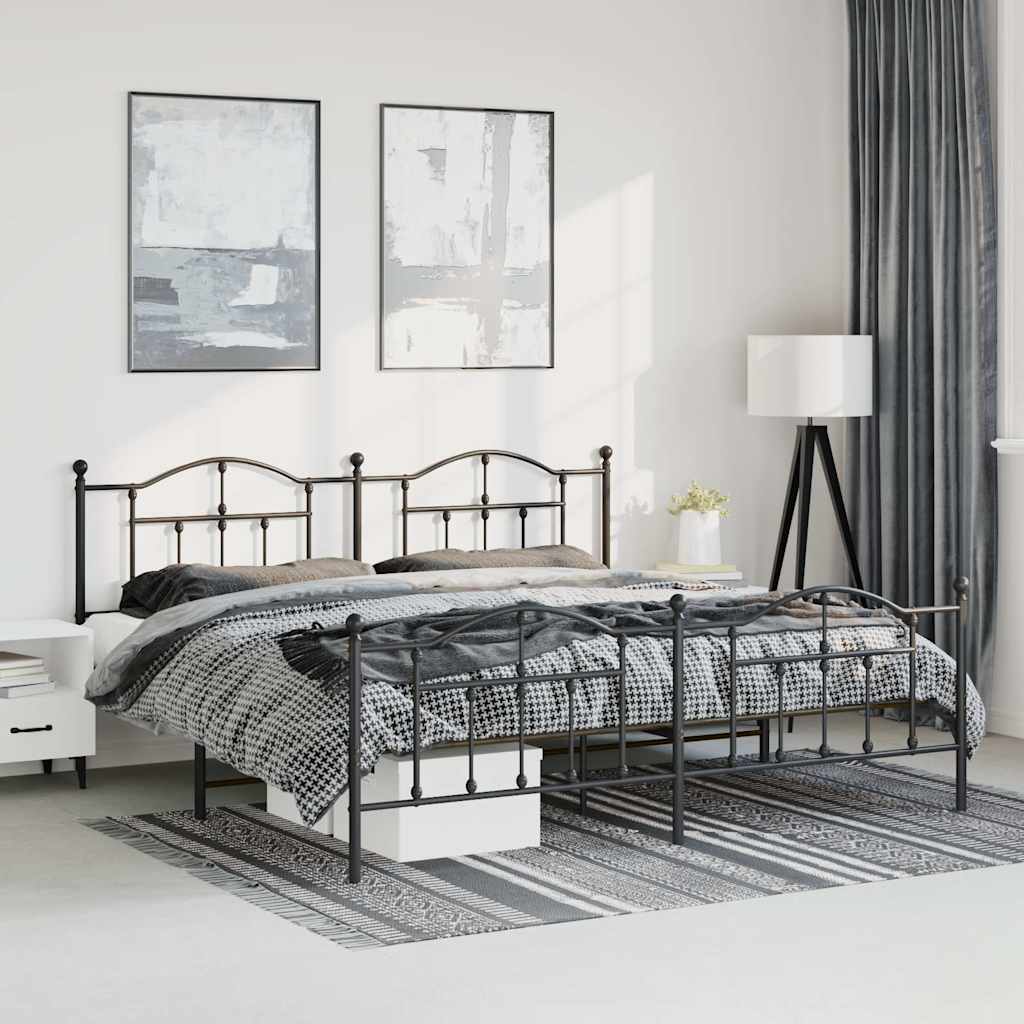 Metal Bed Frame Without Mattress 200X200Cm
