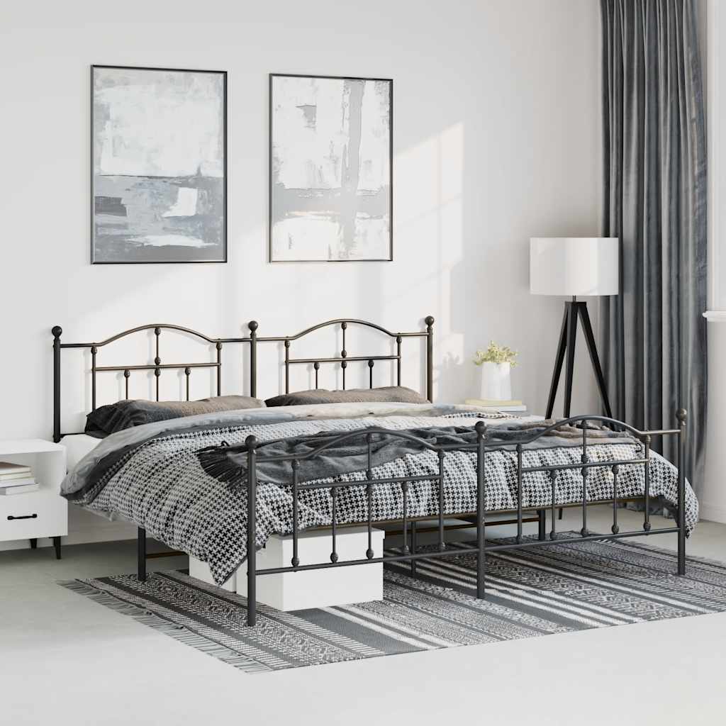 Metal Bed Frame Without Mattress 200X200Cm
